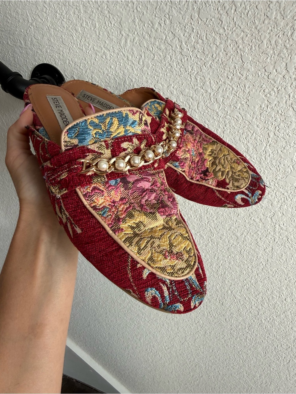 Steve Madden Musk Brocade Mules sz: 9.5 - Picture 2 of 10